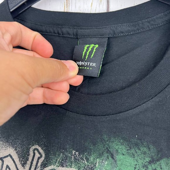 Vintage Monster Energy Printed XL T-Shirt Black Men New - Picture 3 of 9